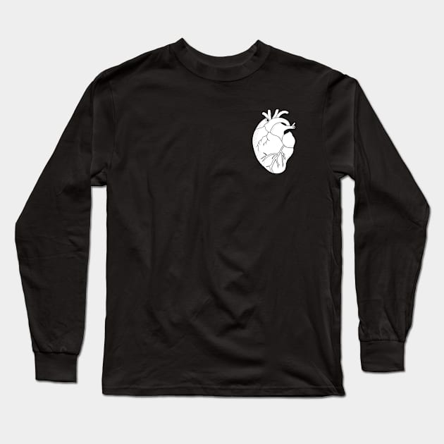 So you can see my Heart (White) Long Sleeve T-Shirt by Katacomb